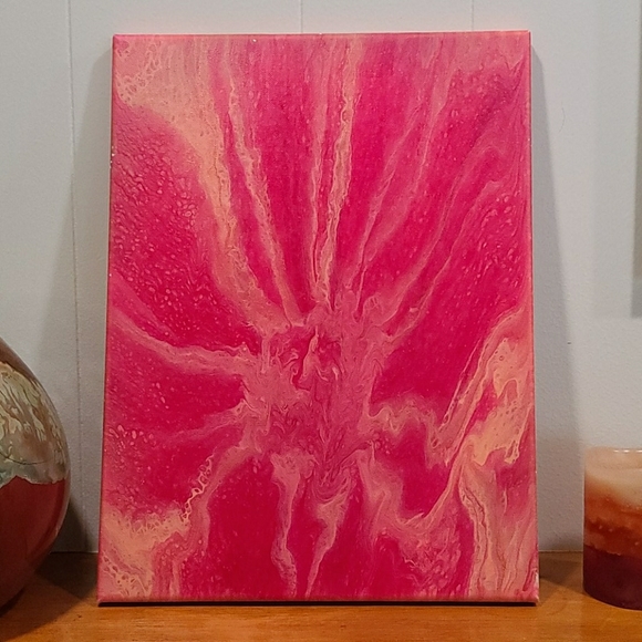 12" x 16" HAND MADE PAINT POUR - Picture 1 of 4